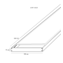 XXLED Oberflächenmontagesatz für LED-Panel 120x30 - H65mm - Detailansicht