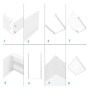XXLED Oberflächenmontagesatz für LED-Panel 60x60 - H65mm - Produktansicht