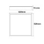 XXLED Oberflächenmontagesatz für LED-Panel 60x60 - H65mm - Detailansicht