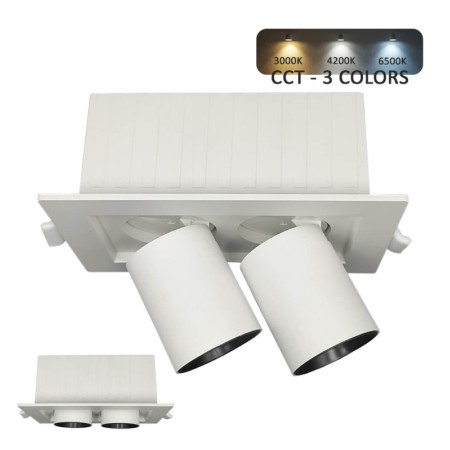 XXLED Downlight LED 12W - DREHBARES PERISKOP - Rechteckig - CCT Farbwahl