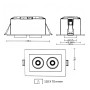 XXLED Downlight LED 12W - DREHBARES PERISKOP - Rechteckig - CCT Farbwahl - Detailansicht