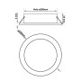 XXLED Downlight LED 40W Rund – Dimmbarer Lifud-Treiber – IP54 – UGR17 - technische Ansicht