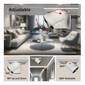 Downlight LED 6W - PERISCOPE TOURNANT - Carré - Choix de couleur CCT