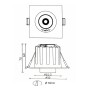 XXLED Downlight LED 6W - DREHBARES PERISKOP - Quadrat - CCT Farbwahl - Detailansicht