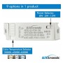 XXLED Plafone LED incasso 12W - 8W- 5W Rotondo - OSRAM CHIP DURIS E 2835 - CCT - UGR17 - vista tecnica