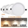 XXLED Plafone LED incasso 12W - 8W- 5W Rotondo - OSRAM CHIP DURIS E 2835 - CCT - UGR17 - vista tecnica