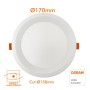 XXLED Plafoniera LED 16W Rotonda - OSRAM CHIP DURIS E 2835 - CCT - UGR17 - vista dettagliata