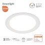 XXLED Plafoniera LED 16W Rotonda - OSRAM CHIP DURIS E 2835 - CCT - UGR17 - vista dettagliata