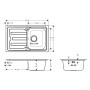 hansgrohe S44 S440-F342 79 Einbauspüle 342 mit Abtropffläche kurz und automatischer Ablaufgarnitur - Detailansicht