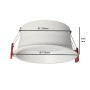 XXLED Plafoniera a LED incasso 18W Rotonda - OSRAM CHIP DURIS E 2835 - CCT - UGR17