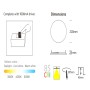 XXLED LED Einbauleuchte 24W Frameless QUASAR - OSRAM CHIP DURIS E 2835 - CCT - technische Ansicht
