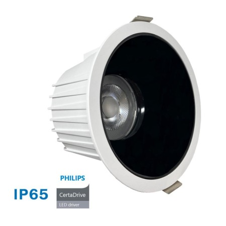 XXLED LED Einbauleuchte 40W Rund - Philips CertaDrive - CCT - UGR13 -IP65