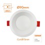 XXLED LED Einbauleuchte 8W Rund - OSRAM CHIP DURIS E 2835 - CCT - UGR17 - Detailansicht