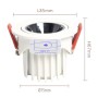 XXLED LED Strahler Downlight LED 5W - 8W - 12W Weiss - Bridgelux Chip - UGR11 - CCT - CRI+92 - technische Ansicht