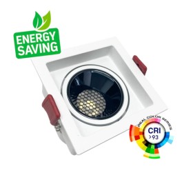 LED Projecteur Downlight LED 5W - 8W -12W Carré Blanc - Puce Bridgelux - UGR11 - CCT - IRC+92