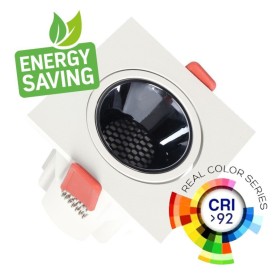 Projecteur LED Downlight LED 5W - 8W -12W Carré Blanc - Puce Bridgelux - UGR11 - CCT- CRI+92