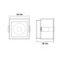 XXLED LED Strahler Downlight LED 5W - 8W -12W Quadrat Weiss - Bridgelux Chip - UGR11 - CCT- CRI+92 - Produktansicht