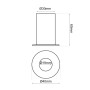 XXLED Projecteur LED Downlight LED 5W Perlenchrom Bridgelux Chip - 40° - UGR1- CCT1 - vue technique