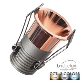 Projecteur LED Downlight LED 5W Or Rose Bridgelux Chip - 40° - UGR1- CCT1