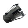 XXLED Projecteur LED Downlight LED 6W Chromé noir Bridgelux Chip - 40° - UGR11- CCT - photo produit