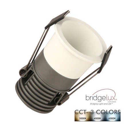 XXLED Projecteur LED Downlight LED 6W Blanc Bridgelux Chip - 40° - UGR11 - CCT