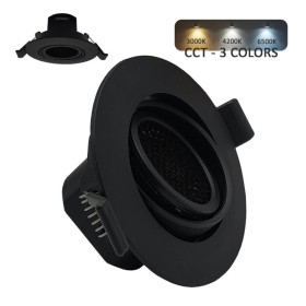 XXLED LED Strahler Downlight Schwenkbar Rund - Schwarz 7W - Einstellbarer Scheinwerfer - UGR19
