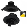 XXLED LED Strahler Downlight Schwenkbar Rund - Schwarz 7W - Einstellbarer Scheinwerfer - UGR19