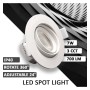 XXLED LED Projecteur Downlight Orientable Rond - Blanc 7W - Projecteur Réglable - vue technique