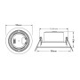 XXLED LED Projecteur Downlight Orientable Rond - Blanc 7W - Projecteur Réglable - vue technique