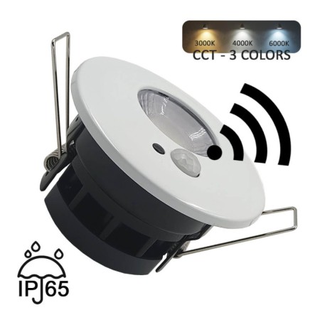 XXLED LED-Einbaustrahler 7W - Rund - IP65 - CCT - PIR-Bewegungssensor - Standard EN 1363-1
