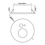 XXLED LED-Einbaustrahler 7W - Rund - IP65 - CCT - PIR-Bewegungssensor - Standard EN 1363-1 - technische Ansicht