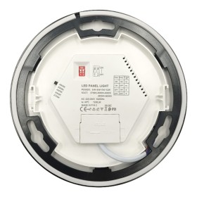 Plafonnier + LED Downlight - Rond - BONN Noir - Puissance réglable 12W - 10W - 8W - 6W - 5CCT - SMD2835 140Lm/W - IP44