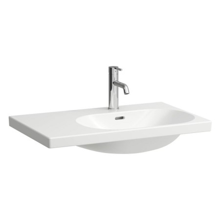 Vasque LAUFEN LUA 75 x 46 cm, asymétrique avec cuve à droite, avec trou pour robinet, avec trop-plein