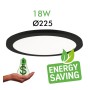 XXLED Deckenleuchte + LED-Downlight - Schwarz - 18W EINSTELLBAR - CCT - Wählbare Farbe - Produktansicht