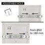 XXLED Downlight + LED-Deckenleuchte - Quadrat - MOSS SCHWARZ LUMILEDS - 18W EINSTELLBAR - technische Ansicht