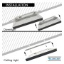 XXLED Downlight + LED-Deckenleuchte - Quadrat - MOSS SCHWARZ LUMILEDS - 18W EINSTELLBAR - Produktansicht