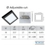 XXLED Downlight + LED-Deckenleuchte - Quadrat - MOSS SCHWARZ LUMILEDS - 18W EINSTELLBAR - technische Ansicht