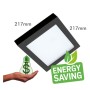 XXLED Downlight + LED-Deckenleuchte - Quadrat - MOSS SCHWARZ LUMILEDS - 18W EINSTELLBAR - Detailansicht
