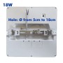XXLED Downlight + LED-Deckenleuchte - Quadrat - MOSS SCHWARZ LUMILEDS - 18W EINSTELLBAR - Produktansicht