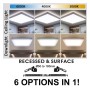 XXLED Downlight + LED-Deckenleuchte - Quadrat - MOSS weiss LUMILEDS - 18W EINSTELLBAR - Detailansicht