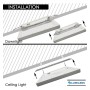 XXLED Downlight + LED-Deckenleuchte - Quadrat - MOSS weiss LUMILEDS - 18W EINSTELLBAR - Produktansicht