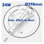 XXLED Downlight + LED-Deckenleuchte - Rund - MOSS SCHWWARZ LUMILEDS - 24W EINSTELLBAR
