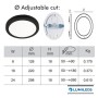 XXLED Downlight + LED-Deckenleuchte - Rund - MOSS SCHWWARZ LUMILEDS - 24W EINSTELLBAR - Detailansicht