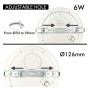 XXLED Downlight + LED-Deckenleuchte - Rund - MOSS Weiss LUMILEDS - 6W EINSTELLBAR - Wählbare CCT-Farbe - technische Ansicht
