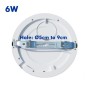XXLED Downlight + LED-Deckenleuchte - Rund - MOSS Weiss LUMILEDS - 6W EINSTELLBAR - Wählbare CCT-Farbe - technische Ansicht