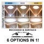 XXLED Downlight + LED-Deckenleuchte - Rund - MOSS Weiss LUMILEDS- 18W EINSTELLBAR - Wählbare CCT-Farbe - Detailansicht