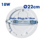 XXLED Downlight + LED-Deckenleuchte - Rund - MOSS Weiss LUMILEDS- 18W EINSTELLBAR - Wählbare CCT-Farbe - Detailansicht