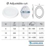 XXLED Downlight + LED-Deckenleuchte - Rund - MOSS Weiss LUMILEDS- 18W EINSTELLBAR - Wählbare CCT-Farbe - Detailansicht
