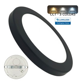 XXLED Downlight + LED-Deckenleuchte - Rund - SCHWARZ MOSS LUMILEDS - 6W EINSTELLBAR - Wählbare CCT-Farbe