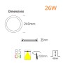 XXLED LED 26W Kreisförmig - CCT - OSRAM CHIP DURIS E 2835 - Detailansicht